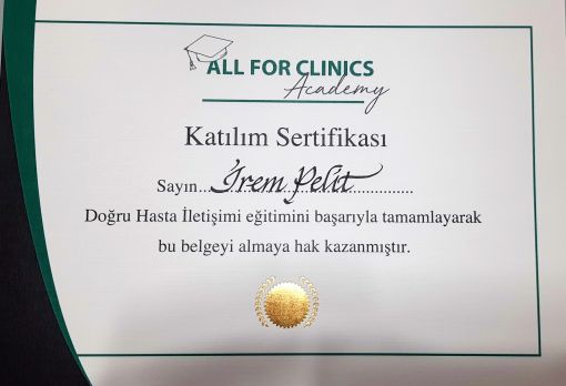 SERTİFİKA ÜZERİ KALİGRAFİ